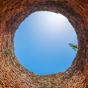 view from the bottom of the well 1